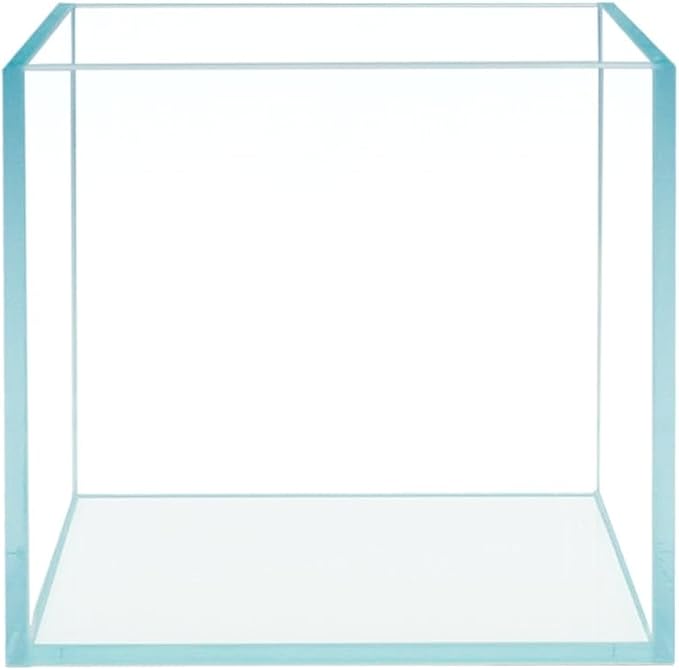 Cube Rimless Frameless Extra Clear All Glass Aquarium, Low Iron Glass Tank, 5mm Glass, White Leveling Mat Included, w/Lids Options