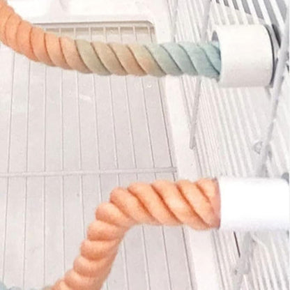 3 PCS of Bird perches Gradient Ropes, Used as Climbing Ropes for Parrot Cages, Rope Perch with Double Bird cage Swing Toy- Swing