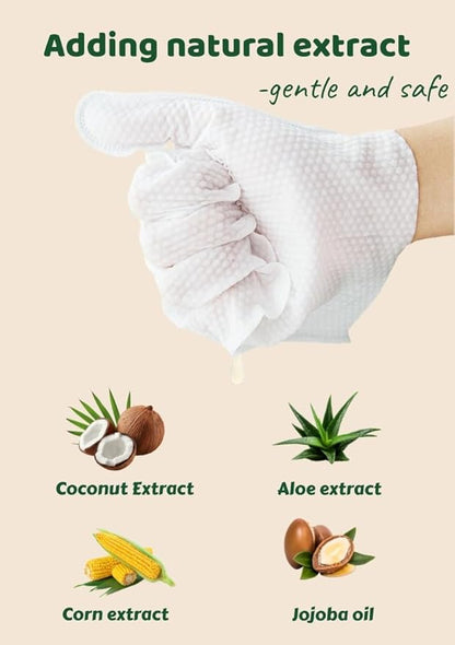 20-Pack Extra Thick Pet Cleaning Glove Wipes with Lid | Value Pack Dog & Cat Grooming Gloves | Rinse-Free Bath Wipes with Coconut, Aloe & Jojoba for Odor Control & Daily Care