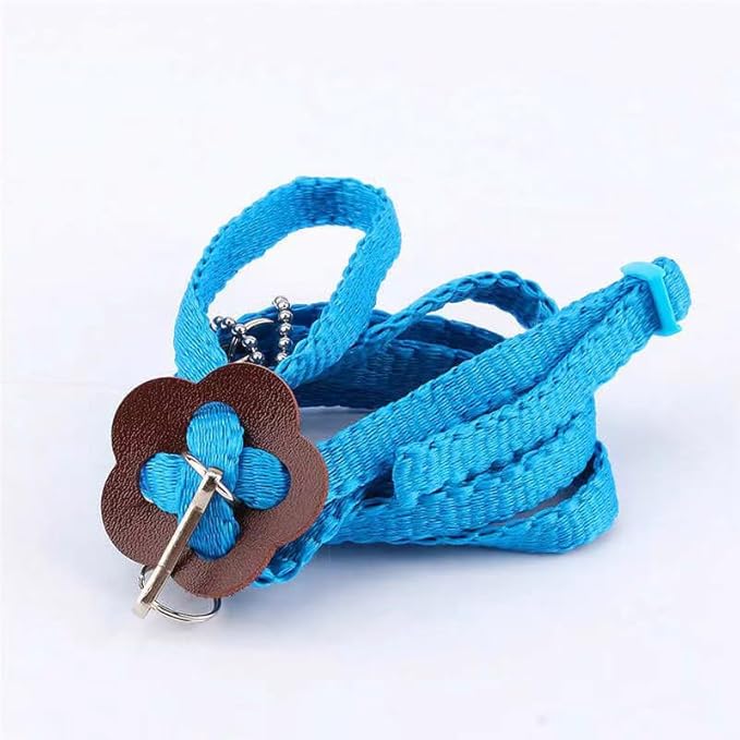 Adjustable 4.72inch Reptile Lizard Harness Leash,Turtle Lizard Pet Traction Belt Bearded Dragon Accessories Soft Small Pet Animal Harness Rope Outdoor Used(Blue)