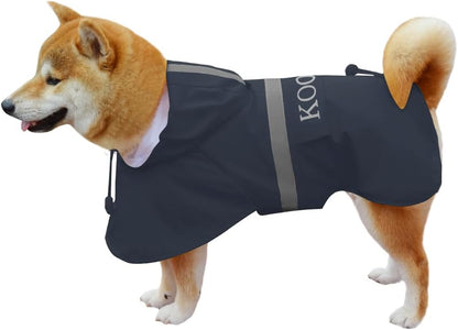 for Small to Medium Dog Raincoat Apparel Poncho Waterproof Dog Clothes Pet Jacket Dog Raincoats Jacket (Navy Blue,3XL) for Small to Medium Dogs