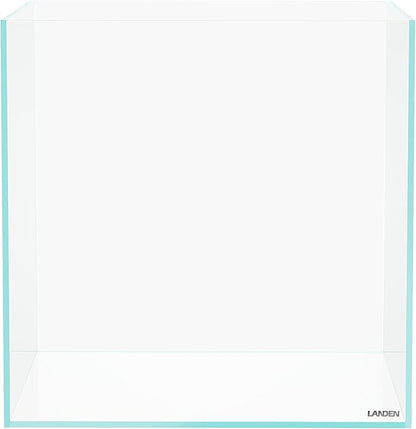 LANDEN 36C 11.5 Gallon Cube Rimless Low Iron Aquarium Tank,W14.2×D14.2×H14.2 in(36x36x36cm) 5mm Thickness with Nano Foam Leveling Mat Included