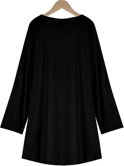 MARSVOVO Women Novelty Graphic Plus Size Sweater Crewneck Long Sleeve Cute Printed Loose Fit Casual Fall Sweaters Top