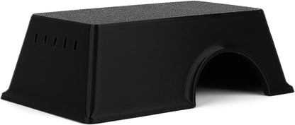 Snake Hide, Leopard Gecko Tank Accessories for Reptile Ball Python Crested Gecko Lizard Bearded Dragon - BlackHideM