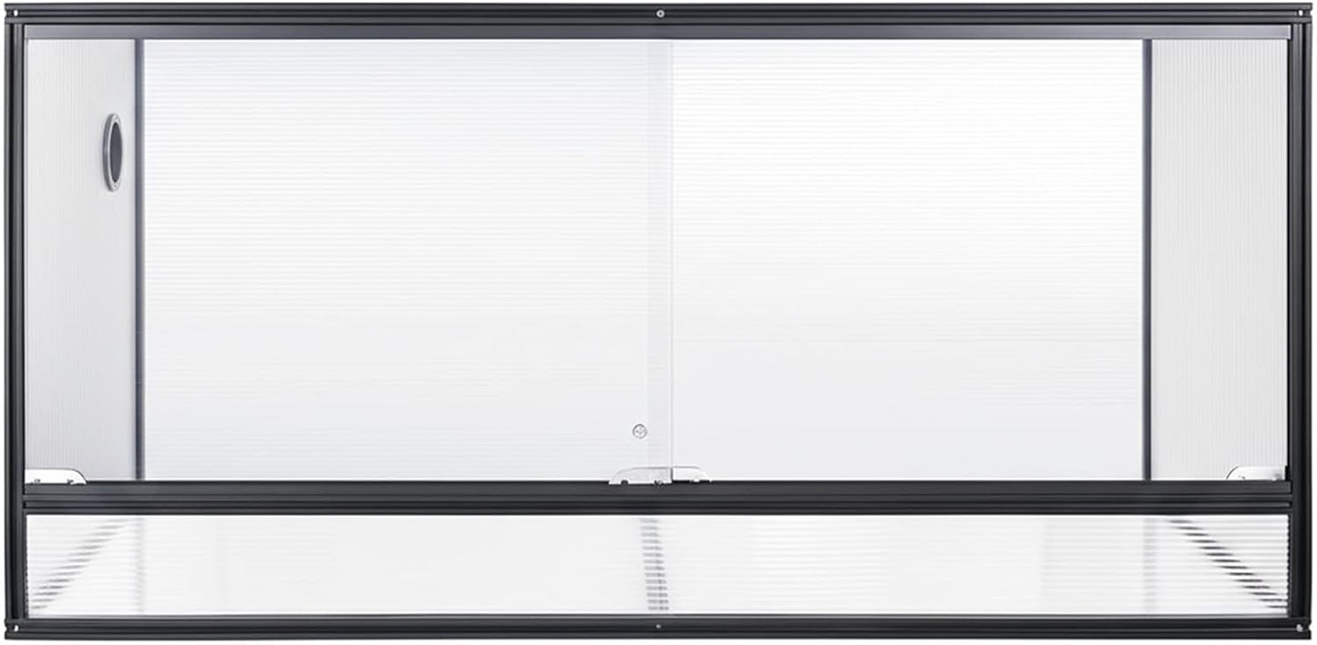 120 Gallon Bearded Dragon Tank, 48"x24"x24" (4x2x2 ft) Large Reptile Terrarium, Reptile Enclosure with Aluminum Frame, Mesh Top, Sliding Lock Doors
