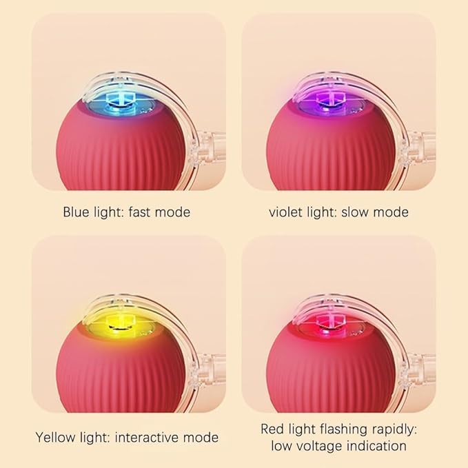 2 Packs Interactive Cat Toy,Electric DogBall Toy,Cat Toys For Indoor Cats,Chewie Viral Dog Ball,Adjustable Sports Rolling Toy,Electric Rolling Ball Christmas Birthday Gift for Pets.(Red&Green)