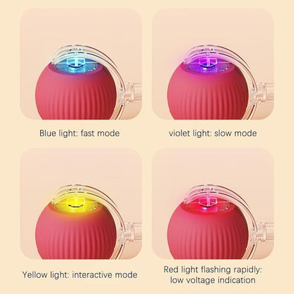 2 Packs Interactive Cat Toy,Electric DogBall Toy,Cat Toys For Indoor Cats,Chewie Viral Dog Ball,Adjustable Sports Rolling Toy,Electric Rolling Ball Christmas Birthday Gift for Pets.(Red&Green)