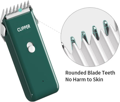 Professional Household Waterproof Low Noise Pet Hair Clippers Electric USB Rechargeable Painless Grooming Tools Hair Grooming Trimmer for Small Medium Dog Cat AP005 Green
