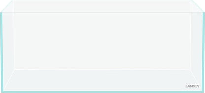 LANEDN 45S 5.4 Gal Shallow Tank, Shallow Fish Tank, Rimless Low Iron Tank W17.7×D11×H7.1 in(45x28x18cm); 5mm Thickness Aquascape Fish Tank, Black Leveling Mat Included