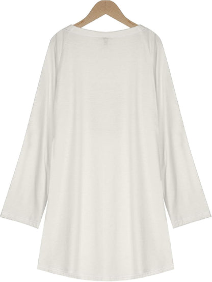 MARSVOVO Women Novelty Graphic Plus Size Sweater Crewneck Long Sleeve Cute Printed Loose Fit Casual Fall Sweaters Top