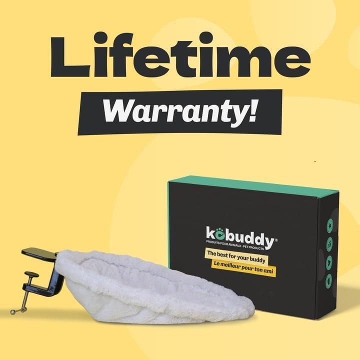 | Green Replacement Fabric for Cat Desk Bed - Soft Faux Fur Fabric, Steel Frame | Cat Perch for Indoor Cats | Perfect Hammock for Your Desk | Supports up to 50lbs | Pet Couch | Elevated Bed