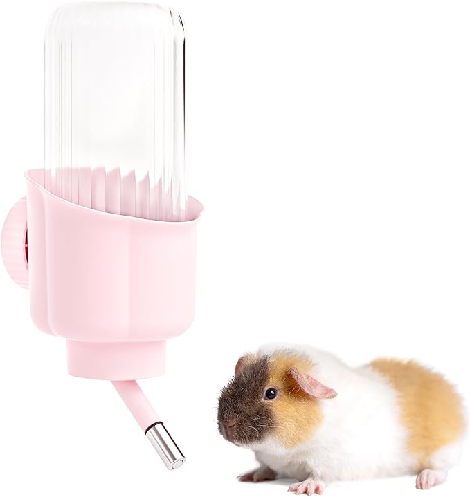Pet Water Bottle for Cage Crate - 17oz No Drip BPA Free Water Dispenser for Small Animal Rabbit Guinea Pig Chinchilla Ferret Squirrel Hedgehog