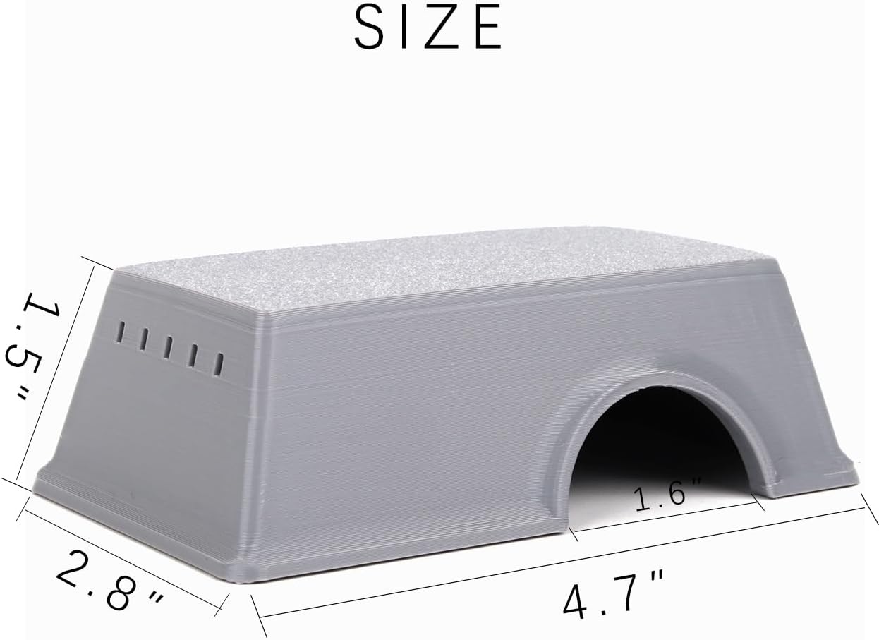 Snake Hide, Leopard Gecko Tank Accessories for Reptile Ball Python Crested Gecko Lizard Bearded Dragon - GrayHideS