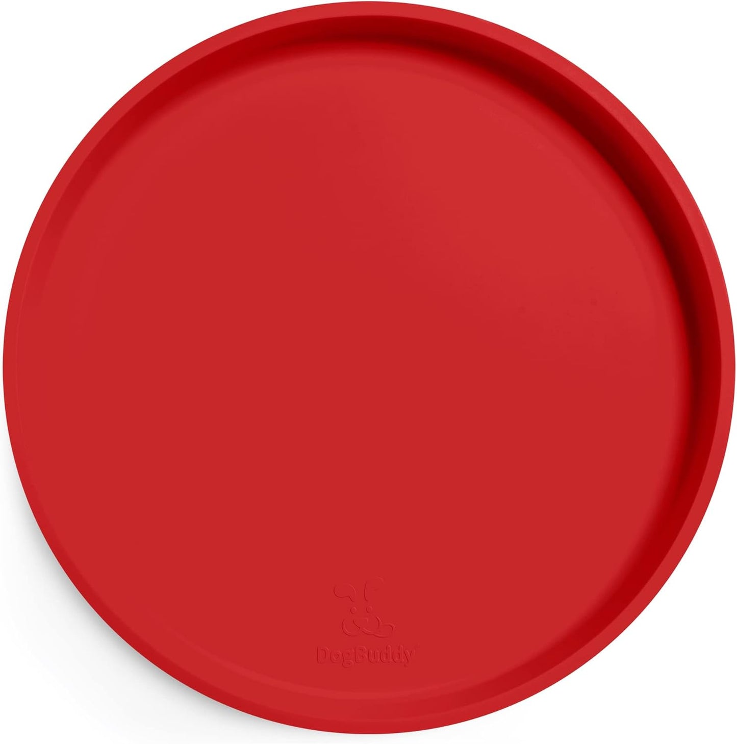 DogBuddy Dog Food Mat - Waterproof Dog Bowl Mat, Silicone Pet Mat for Food and Water Bowls, Nonslip Pet Feeding Mat with Edges, Dogs Food Mats for Floors, Puppy Supplies (XS, Red)