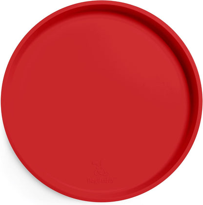 DogBuddy Dog Food Mat - Waterproof Dog Bowl Mat, Silicone Pet Mat for Food and Water Bowls, Nonslip Pet Feeding Mat with Edges, Dogs Food Mats for Floors, Puppy Supplies (XS, Red)