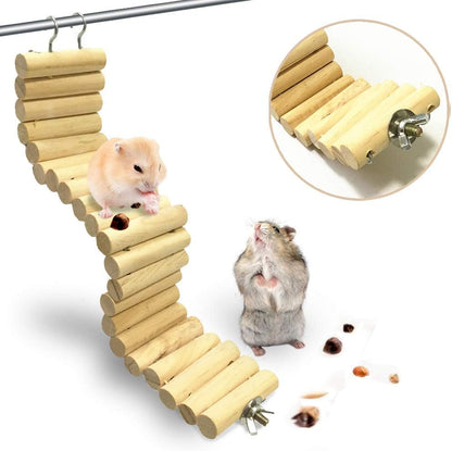 Leeko Pet Hammock Hamster Hanging Toy, 5 Piece Set House Hanging Bed Cage Toys for Small Animal Sugar Glider Squirrel Chinchilla Hamster Rat Playing Sleeping