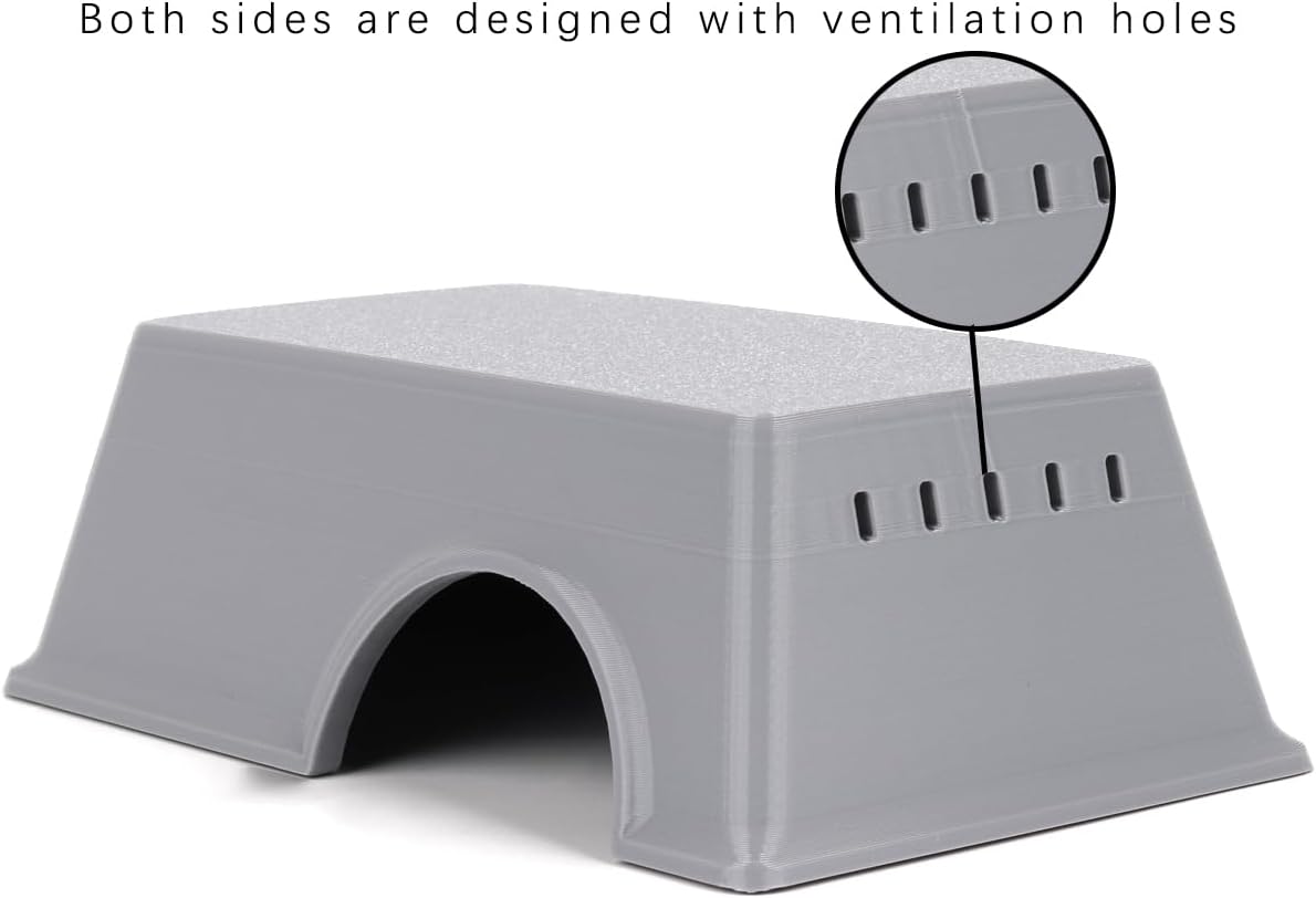 Snake Hide, Leopard Gecko Tank Accessories for Reptile Ball Python Crested Gecko Lizard Bearded Dragon - GrayHideS