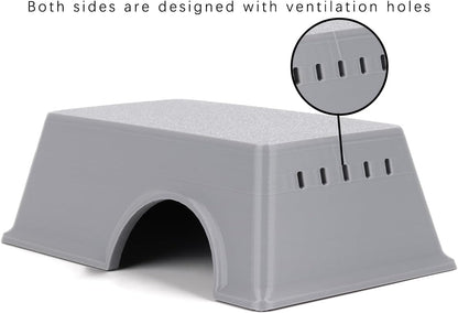 Snake Hide, Leopard Gecko Tank Accessories for Reptile Ball Python Crested Gecko Lizard Bearded Dragon - GrayHideS