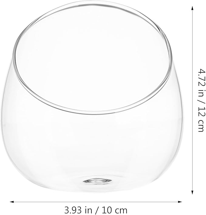 Angoily Cut Bowl Glass Vase Candle Holder Globe Bowl Terrarium Container Glass Planter Fruit Jar Floral Holder