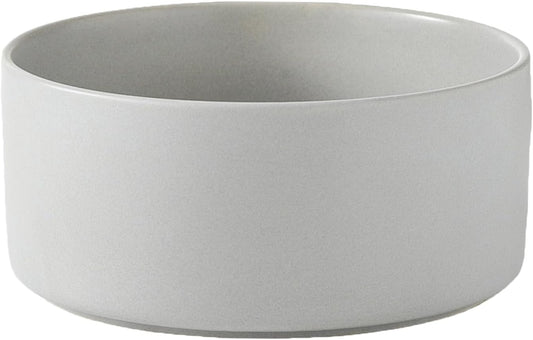 6'' Ceramic Dog Bowl - 30Oz Classic Dogs Food & Water Bowl for Small and Medium Breed Dogs, Heavy Duty Non-Slip Dog Dishes, Food Grade Stoneware Pet Bowl, Dishwasher & Microwave Safe, Grey
