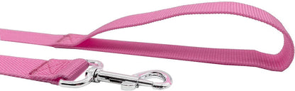 Nylon Dog Training Leash, Traction Rope, 4Ft /5 Foot /6 Feet Long, 3/4 Inch 1 Inch Wide, for Small and Medium Dogs (5/8'' x 6 FT, Pink)