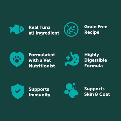 YOUR PET'S KITCHEN Canned Wet Cat Food, Tuna Florentine Entrée in Gravy - 3 oz Cans (Pack of 24), Made in The USA with Real Tuna