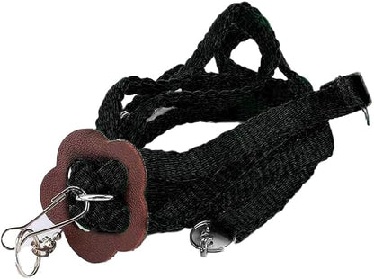 Adjustable 4.72inch Reptile Lizard Harness Leash,Turtle Lizard Pet Traction Belt Bearded Dragon Accessories Soft Small Pet Animal Harness Rope Outdoor Used (Black)