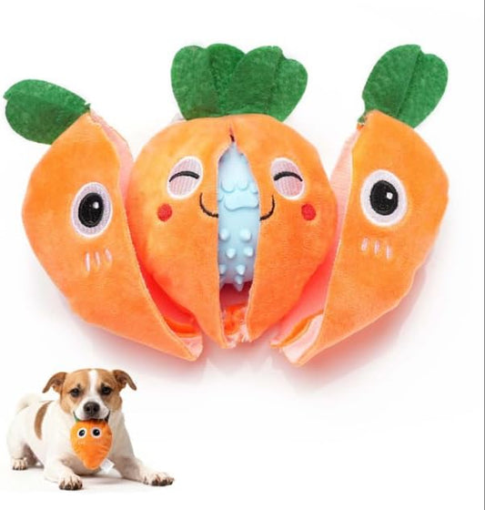 MewaJump Squeaky Easter Dog Toys with Ball, 3-in-1 Plush Cute Dog Toy, Dog Chew Toy with 3 Layers, Dogs Puzzle Pet Toy for Teeth Cleaning, Puppy Enrichment Toys for Small and Medium Breed