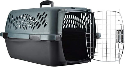 Petmate Pet Porter Dog Kennel 23", Dark Gray & Black, for Pets up to 15lbs, Made in USA