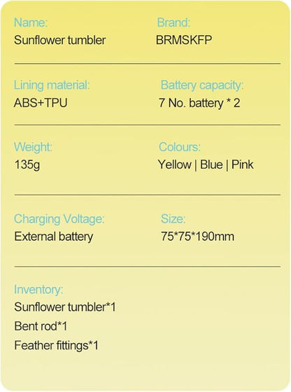 Wobble Cat Toy, an Adorable Interactive Rolling pet Toy Featuring Fun Sunflower Decorations and Feathers to Ignite Your Cat's Hunting Instincts.(Pink)