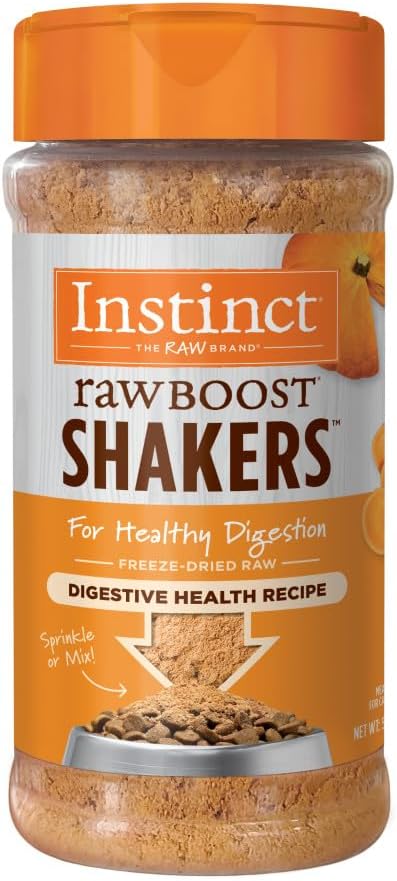 Instinct Raw Boost Shakers, Freeze-Dried Powder, Cat Food Topper, Chicken - Gut Health, 5.5 oz. Bottle