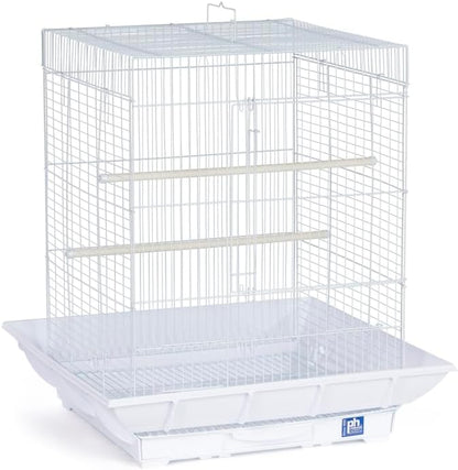 Mountain Majesty Clean Life Bird Cage with Spacious Interior, Durable Build, Easy-to-Clean Features, and Secure Design for Birds' Comfort White