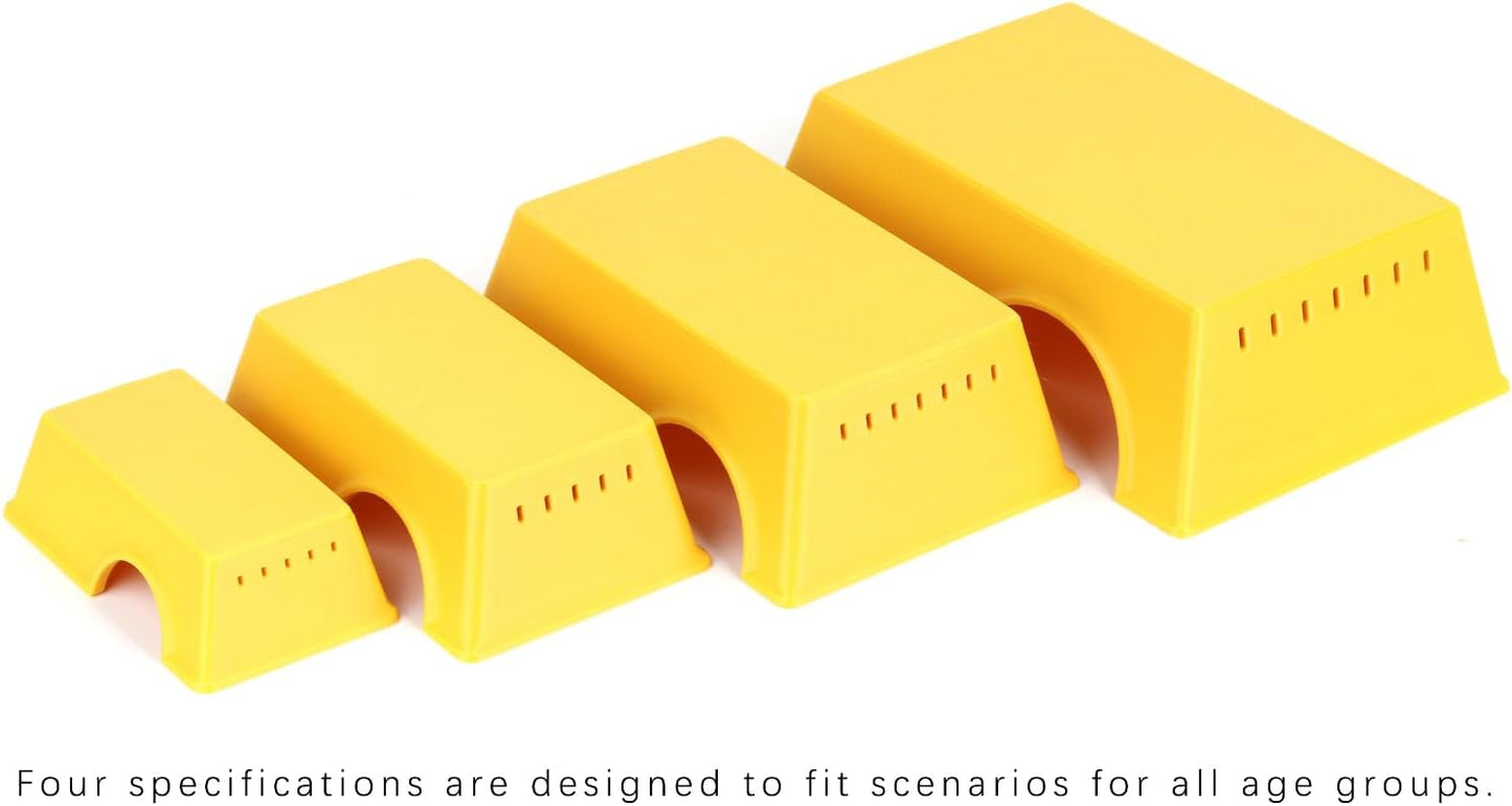 Snake Hide, Leopard Gecko Tank Accessories for Reptile Ball Python Crested Gecko Lizard Bearded Dragon - YellowHideM