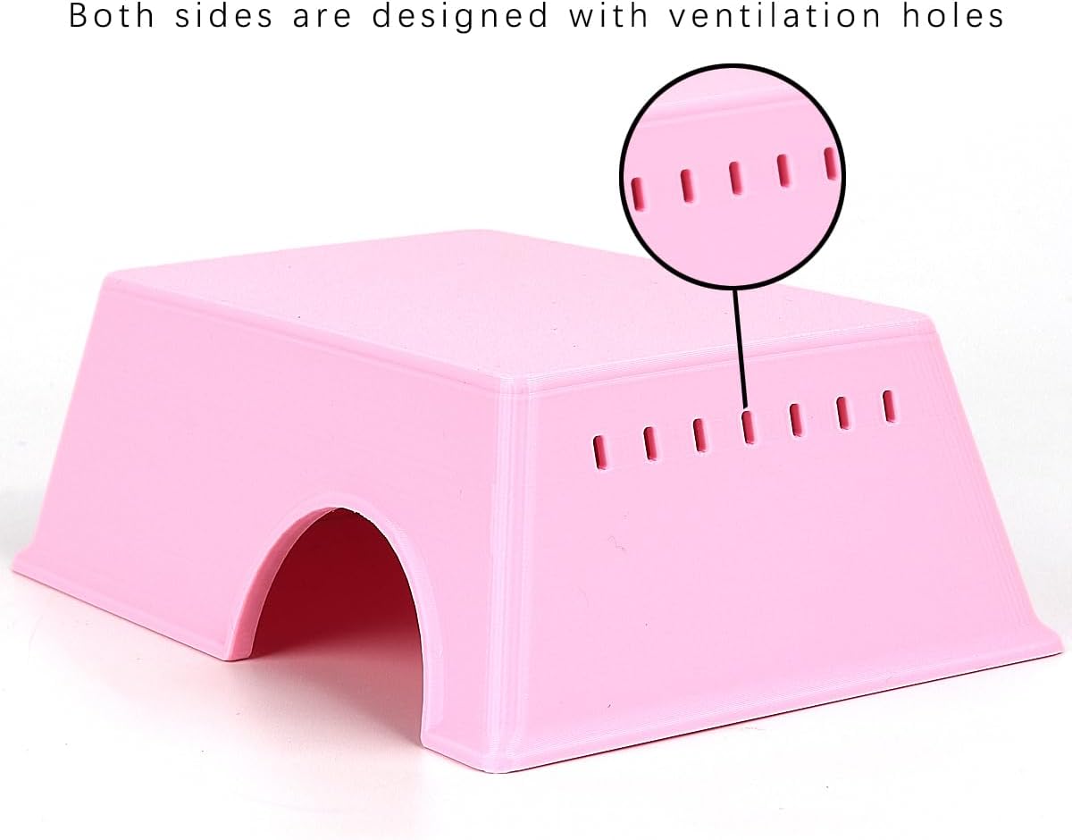 Snake Hide, Leopard Gecko Tank Accessories for Reptile Ball Python Crested Gecko Lizard Bearded Dragon - PinkHideL