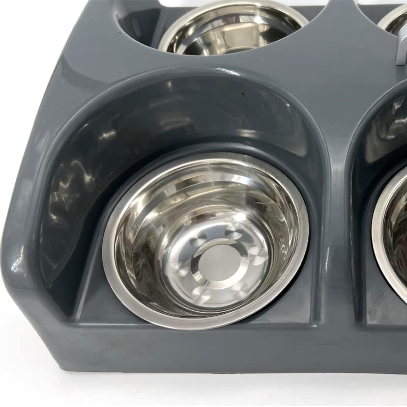 Puppy Feeding System 6 Litter Multiple Dog Bowl Feeder Puppy Feeder Station, Weaning Dish Puppy's Feeding