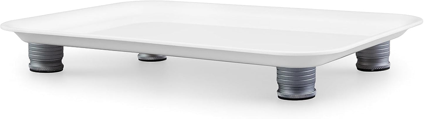 Marsui Ant Proof Cat Dog Bowl Tray - Waterless, Height Adjustable Legs for Pet Neck Comfort No Pest Pet Food Feeding Station, Kitchen Sweets & Trash Ant Barrier (White, 23mm-37mm)