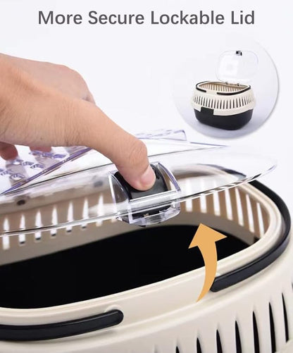 KAMEIOU Blue Small Animal Carrier for Guinea Pig, Sugar Glider, Hamster, Hedgehog, Chinchillas, Rat, Snakes - Portable, Lightweight, Breathable - Travel, Outdoor, Home Use