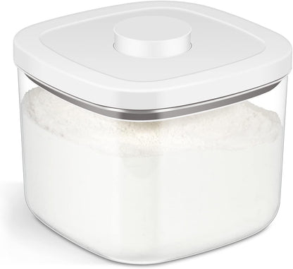 Airtight Rice Container 10 Lbs, Clear Plastic Food Storage Container Bin For Flour Sugar, Dry Food Holder with Easy Locking Lid for Kitchen Pantry Organization and Storage
