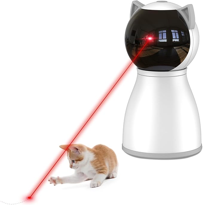 YVE LIFE Laser Cat Toys for Indoor Cats,The 4th Generation Real Random Trajectory Motion Activated Rechargeable Automatic Cat Laser Toy,Interactive Cat Toys for Bored Indoor Adult