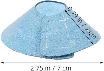 VANZACK Bird Cone Collar Adjustable Bird Parrot Tapered Collar Parrot Recovery Cones Neck Quaker Leather Neck Protector Feather Protection Sky-Blue