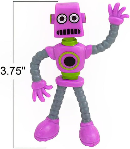 ArtCreativity Bendable Robot Figures, Set of 12 Flexible Men, Birthday Party Favors for Boys and Girls, Stress Relief Fidget Toys, Sensory Toys for Kids and Adults, Goody Bag Stuffers