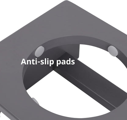 HTB Elevated Dog Bowls, Raised Dog Bowl Stand with 2 Stainless Steel Bowls, Elevated Raised Pets Bowls for Large Medium Small Sized Dogs- Grey Small