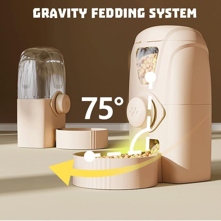 Hanging Cage Automatic Pet Food Water Dispenser 34oz, Large Capacity Feeder Gravity Refill Food and Siphon Suction Water Set for Dog Cat Rabbit Chinchilla and Ferret (Food Dispenser)