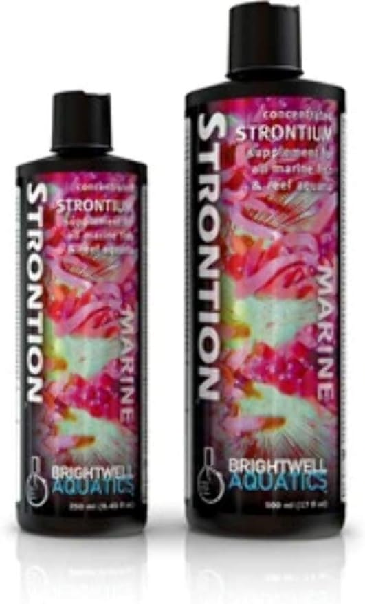 Brightwell Aquatics Strontion High-Strength Ionic Strontium Supplement for Reef Aquariums Supports Coral Skeletal Growth Aragonite Formation SPS LPS, 20L