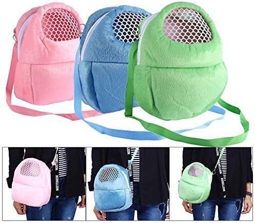 Pet Carrier Backpack for Small Animals, Travel Handbag for Cat, Puppy, Guinea Pig, Hedgehog, Hamster (Pink, M)