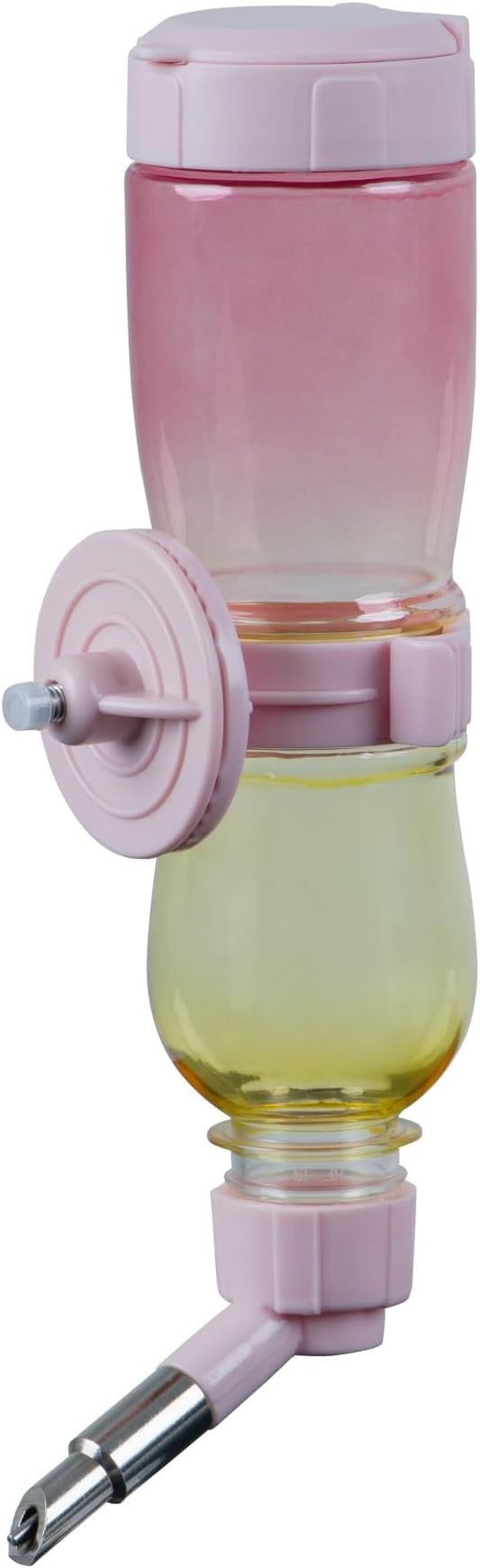 Leak-Proof Small Animal Water Bottle for Chinchillas, Birds, Hamsters, Guinea Pigs, Rabbits and Other Small Pets. (Pink, 8.12oz)