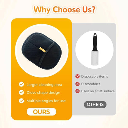 Yomi Pet Hair Remover Glove, Cat Grooming Gloves, Reusable Static Removal Glove for Pet Hair, Versatile Dog Grooming Gloves for Couch, Furniture, Carpet, Car Seat (1PCS)