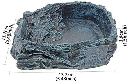 RUIAN Reptile Feeding Bowl Dish Bearded Dragon Food Water Terrarium Dish for Lizards, Geckos, Snakes, Tortoises, Chameleons(Large)