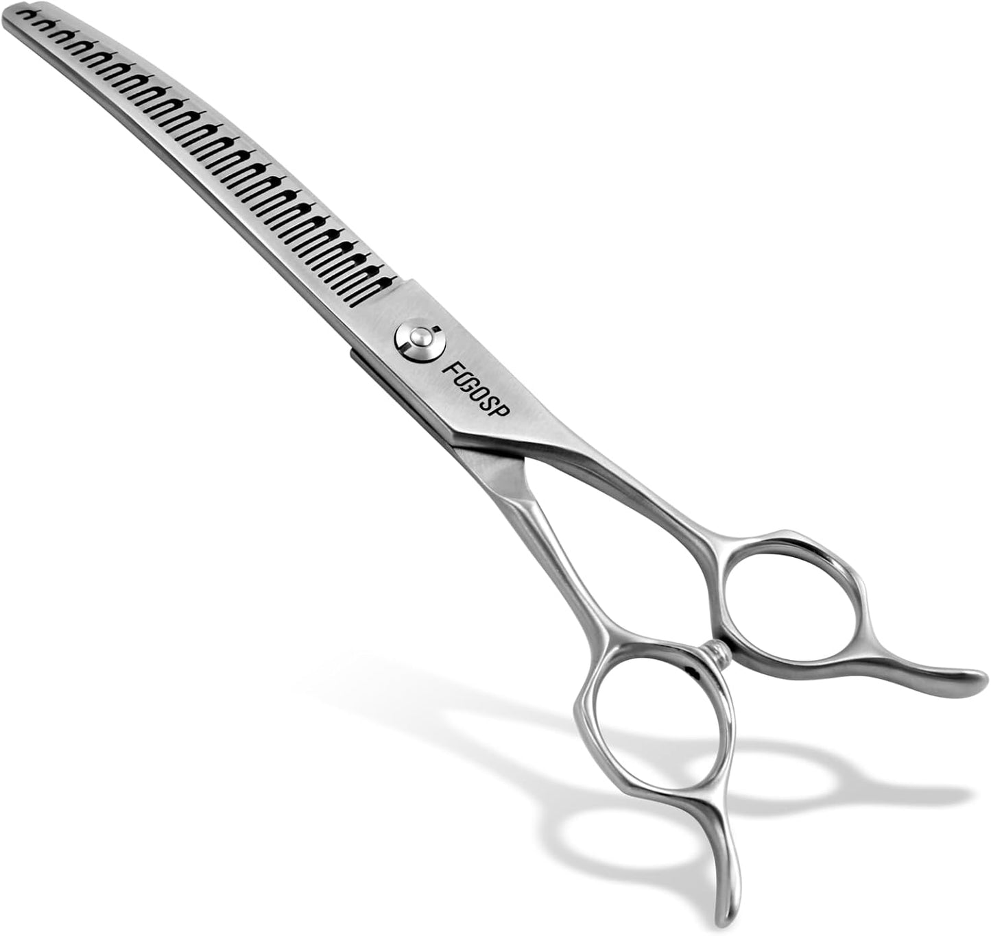 Save-effort Curved Chunkers Dog Grooming Scissors 7in Gradual tooth width Thinning Shears for Dogs Pet Cat Light Cutting Feel 23 Tooth 70% Thinning Rate Japan 440C