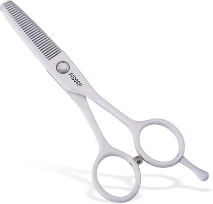 5 in Thinning Shears for Dogs Grooming Face for Small Dogs Eyes Face Paw Professional Small Cat Grooming Scissors(5" Blender,White)